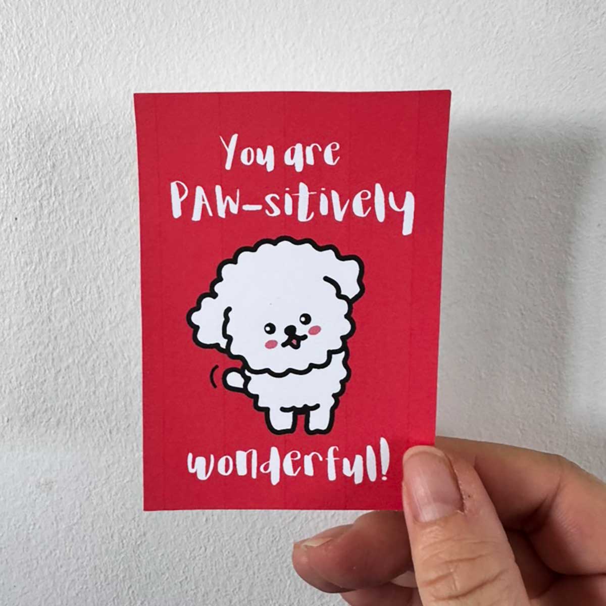 Dog-Themed Printable Valentine Affirmation Cards for Kids and School