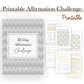 [Printable] 30 Day Affirmation Challenge: Journal and Activities, Gratitude worksheet, Daily Exercise and more