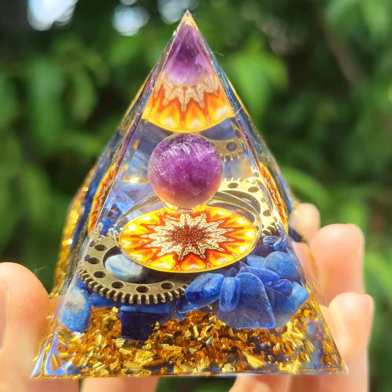 Orgone Pyramid Flower of Life Orgonite Crystal Pyramid