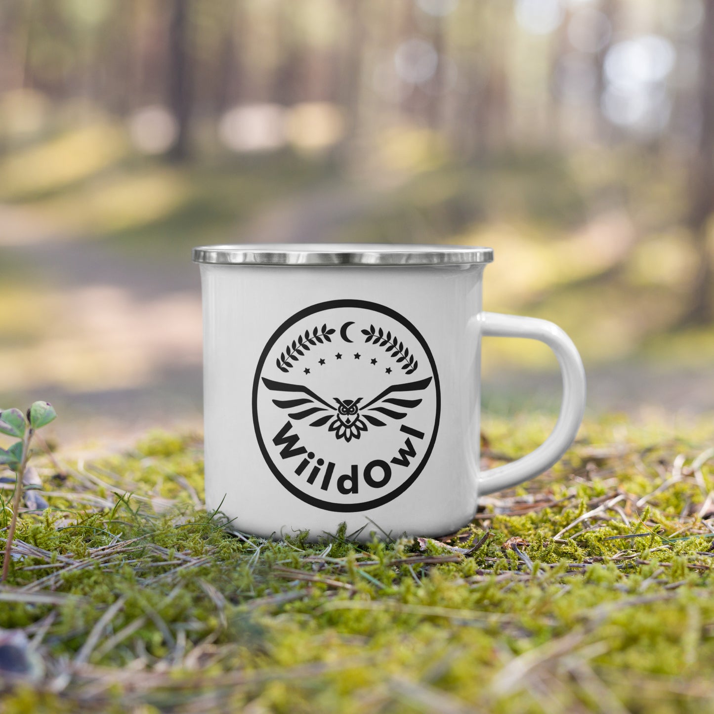 WiildOwl Camping Enamel Mug